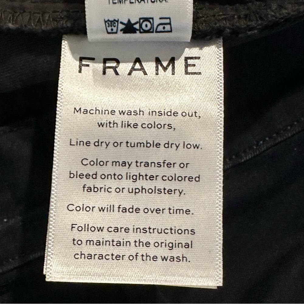 Frame Denim Ali High Rise Cigarette Byxbee Women's Black Skinny‎ Jeans Sz 27 - Picture 11 of 12